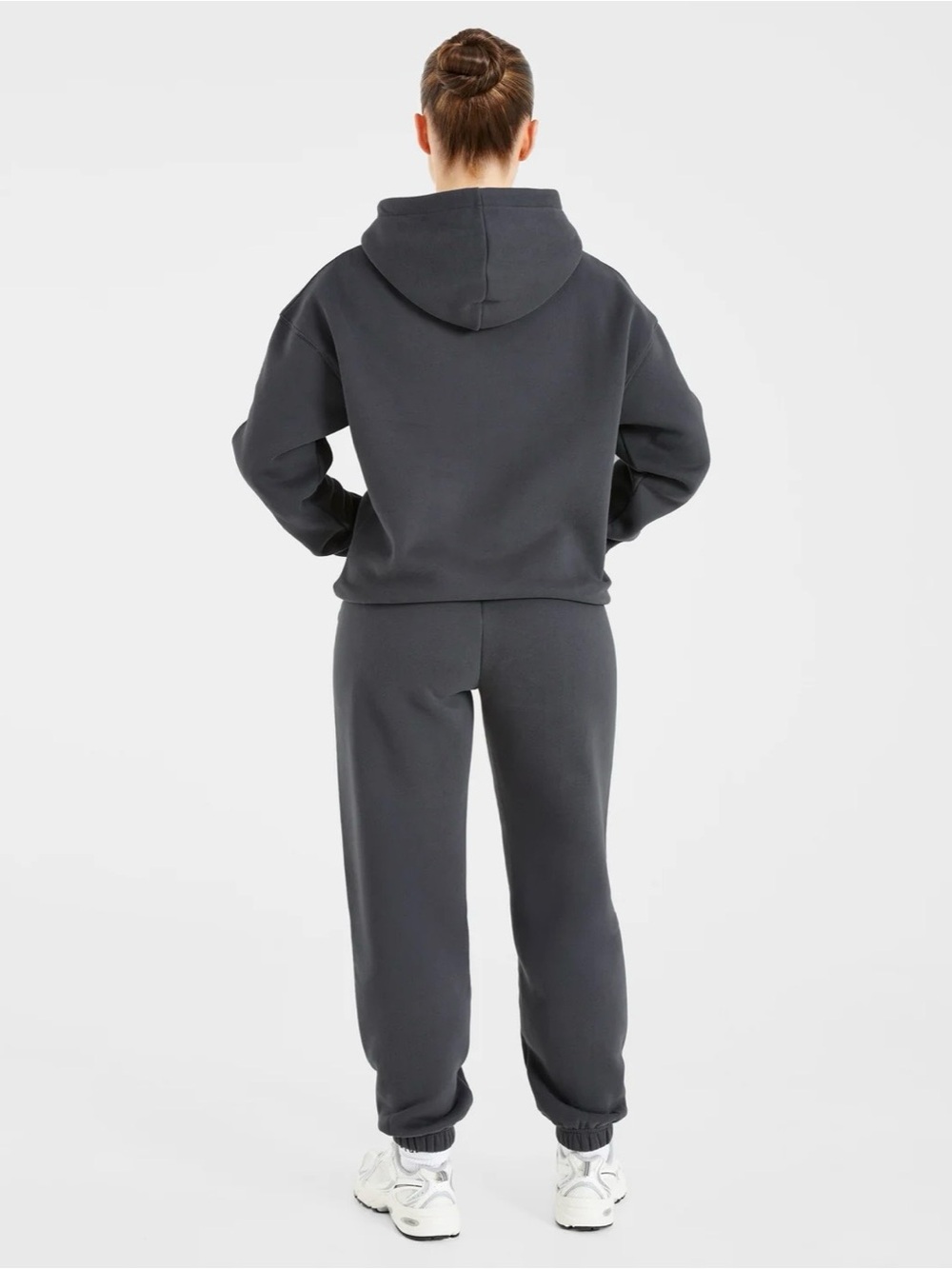 AYBL Retro Embroidered Oversized Hoodie Charcoal - Picture 4 of 6